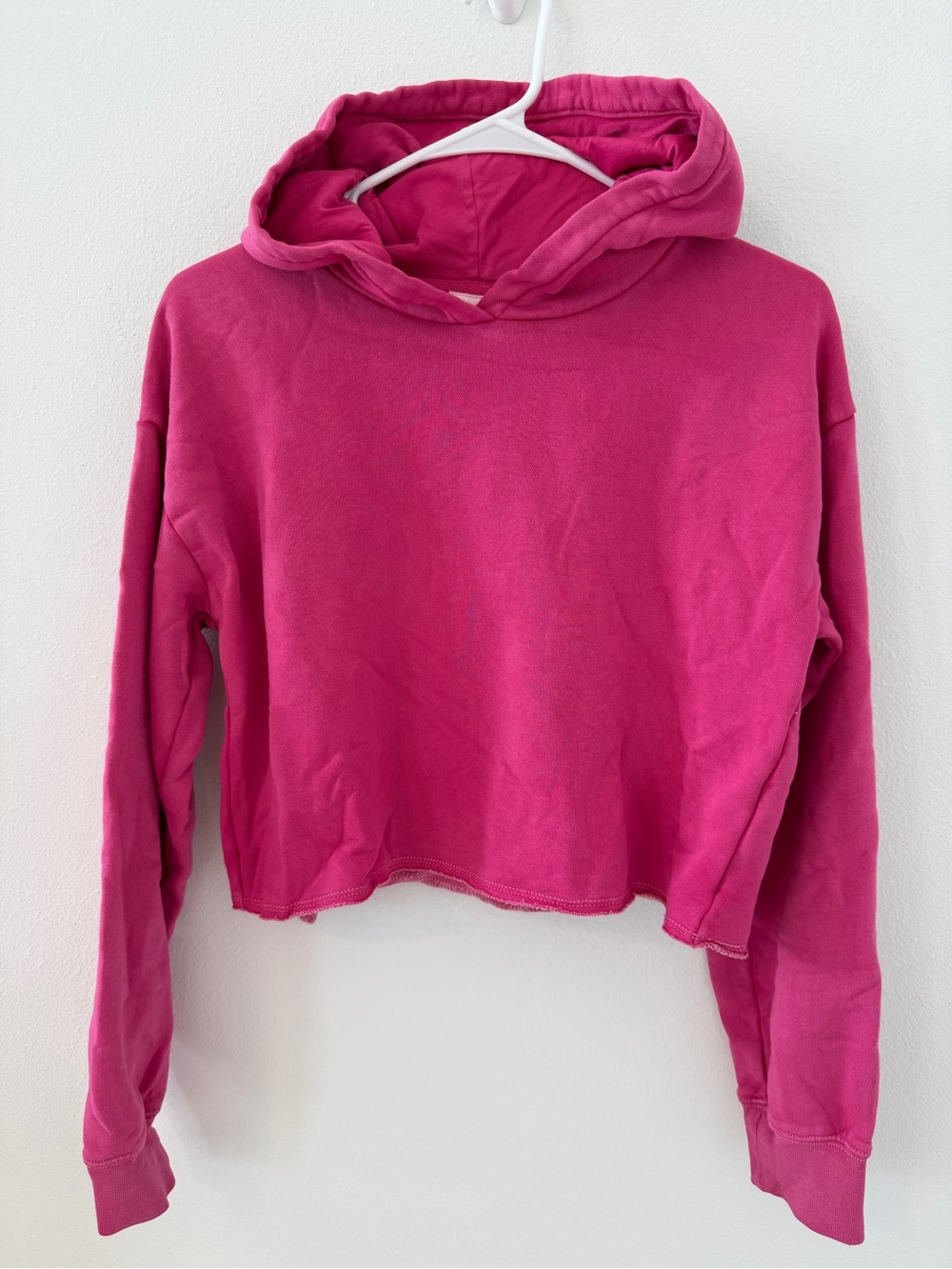 Girl’s Gap Cropped Pink Hoodie Sweater size 14-16